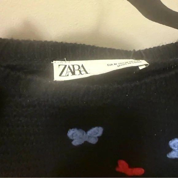 ZARA 🎀 NWT Puff Sleeve Chunky Knit Bow Sweater - Picture 4 of 6